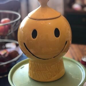 Mccoy Yellow Smiley Face Cookie Jar